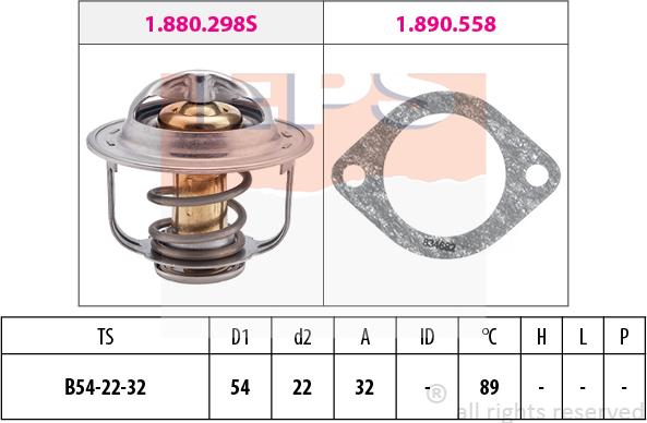 MDR EPS-1880 298 - Termostats, Dzesēšanas šķidrums ps1.lv