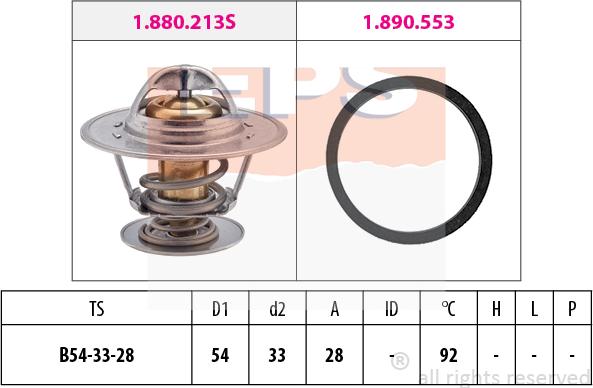 MDR EPS-1880 213 - Termostats, Dzesēšanas šķidrums ps1.lv