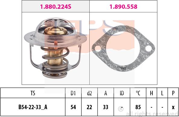 MDR EPS-1880 224 - Termostats, Dzesēšanas šķidrums ps1.lv