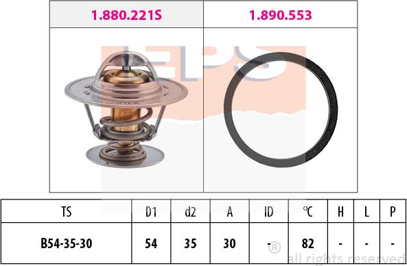 MDR EPS-1880 221 - Termostats, Dzesēšanas šķidrums ps1.lv