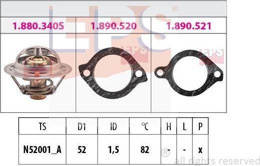 MDR EPS-1880 228 - Termostats, Dzesēšanas šķidrums ps1.lv