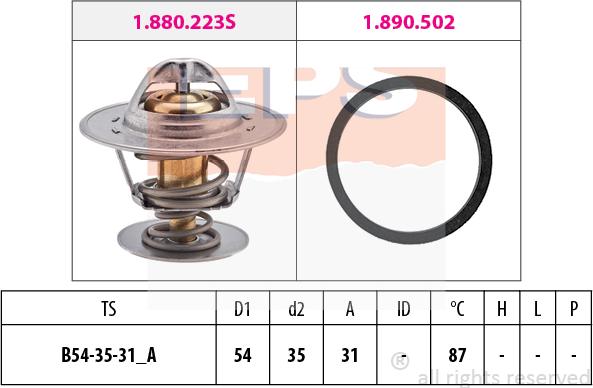 MDR EPS-1880 278 - Termostats, Dzesēšanas šķidrums ps1.lv