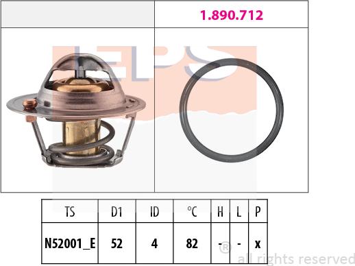 MDR EPS-1880 725 - Termostats, Dzesēšanas šķidrums ps1.lv