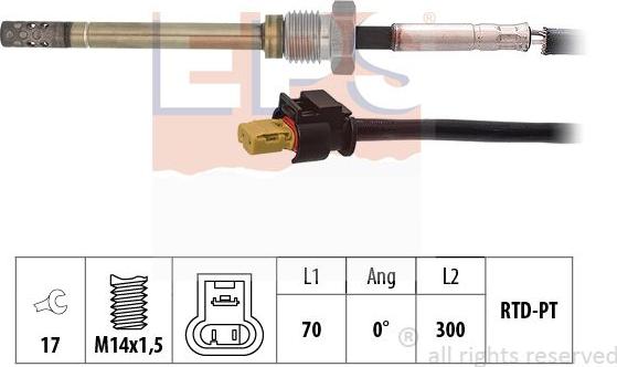 MDR EPS-1220 053 - Devējs, Izplūdes gāzu temperatūra ps1.lv