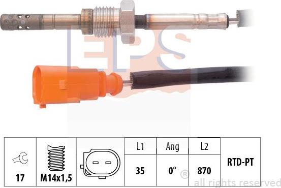 MDR EPS-1220 005 - Devējs, Izplūdes gāzu temperatūra ps1.lv