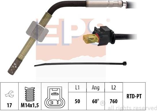 MDR EPS-1220 080 - Devējs, Izplūdes gāzu temperatūra ps1.lv