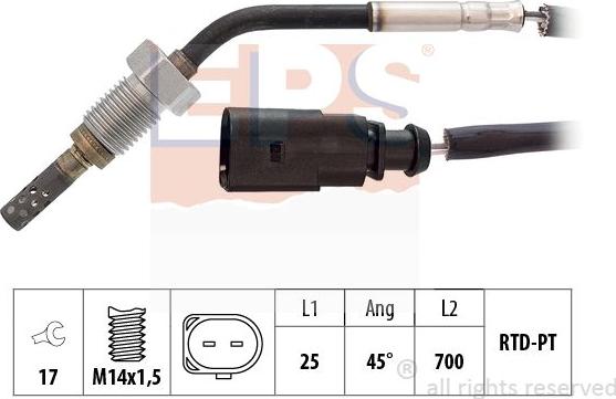 MDR EPS-1220 100 - Devējs, Izplūdes gāzu temperatūra ps1.lv