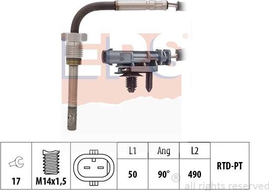 MDR EPS-1220 356 - Devējs, Izplūdes gāzu temperatūra ps1.lv