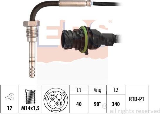 MDR EPS-1220 366 - Devējs, Izplūdes gāzu temperatūra ps1.lv