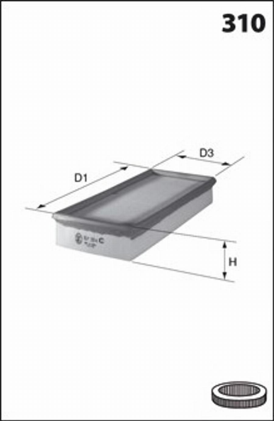 Mecafilter 156 - Gaisa filtrs ps1.lv