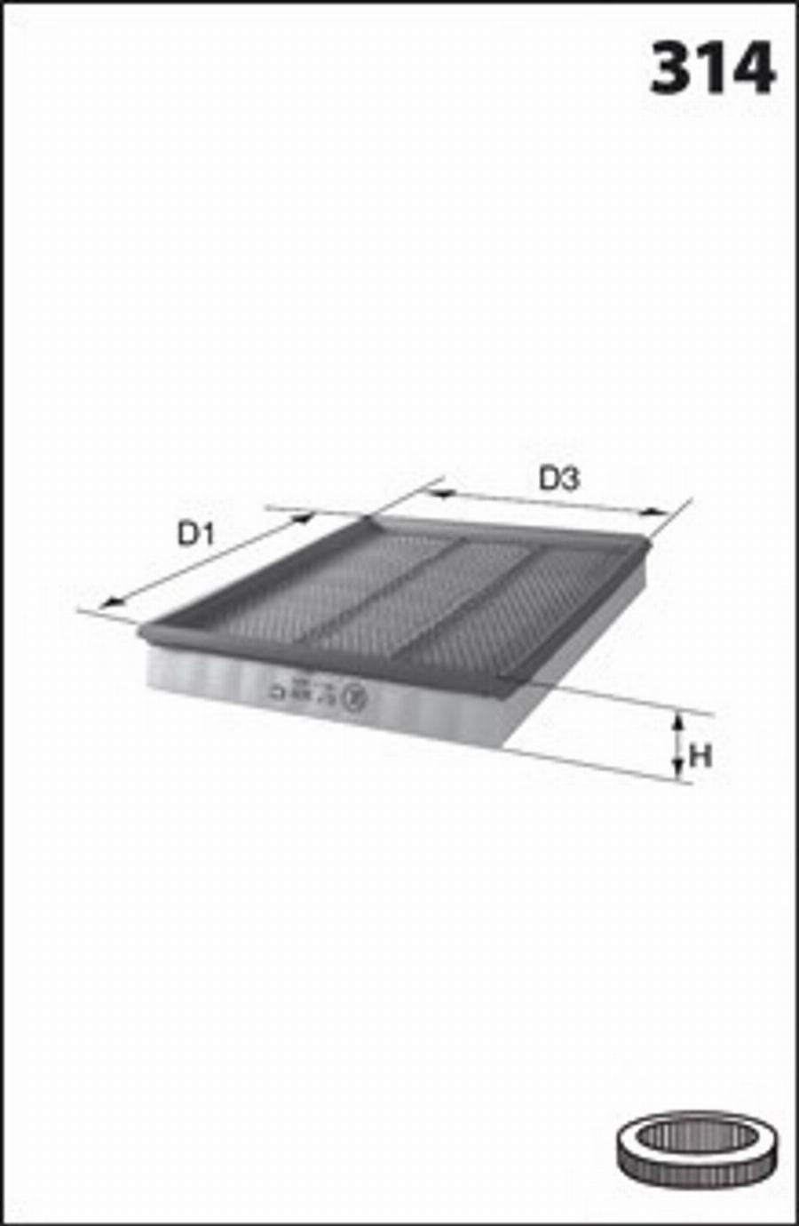 Mecafilter 136 - Gaisa filtrs ps1.lv