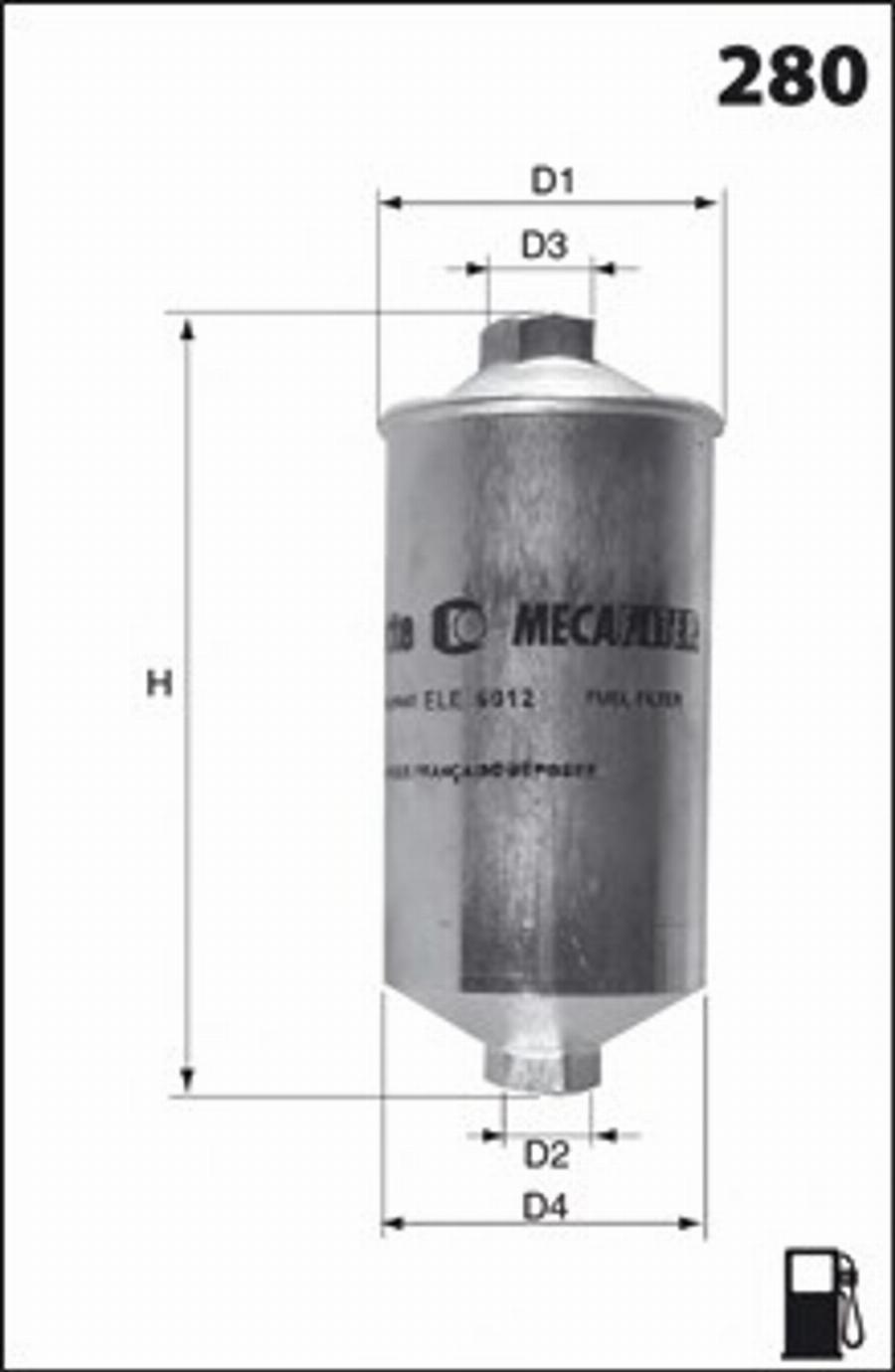 Mecafilter E14 - Degvielas filtrs ps1.lv