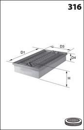 Mecafilter ELP3596 - Gaisa filtrs ps1.lv