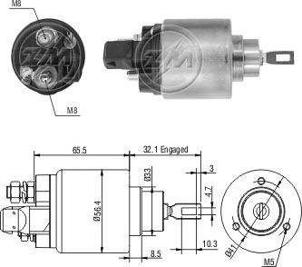 Messmer ZM972 - Ievilcējrelejs, Starteris ps1.lv