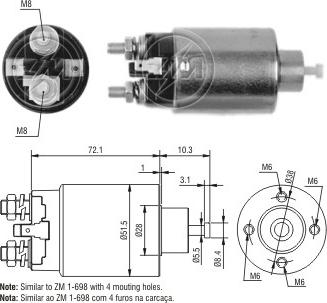 Messmer ZM5698 - Ievilcējrelejs, Starteris ps1.lv