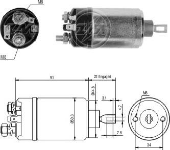 Messmer ZM524 - Ievilcējrelejs, Starteris ps1.lv