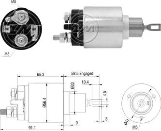 Messmer ZM5773 - Ievilcējrelejs, Starteris ps1.lv