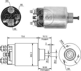 Messmer ZM860 - Ievilcējrelejs, Starteris ps1.lv