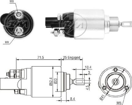 Messmer ZM8381 - Ievilcējrelejs, Starteris ps1.lv