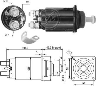 Messmer ZM833 - Ievilcējrelejs, Starteris ps1.lv