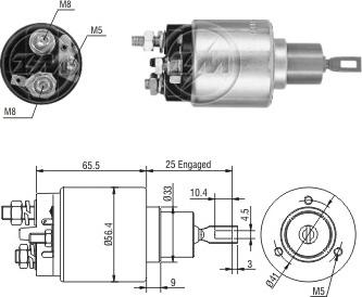 Messmer ZM3973 - Ievilcējrelejs, Starteris ps1.lv