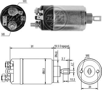 Messmer ZM722 - Ievilcējrelejs, Starteris ps1.lv