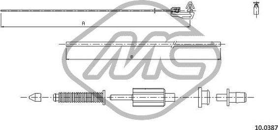 Metalcaucho 83200 - Akseleratora trose ps1.lv