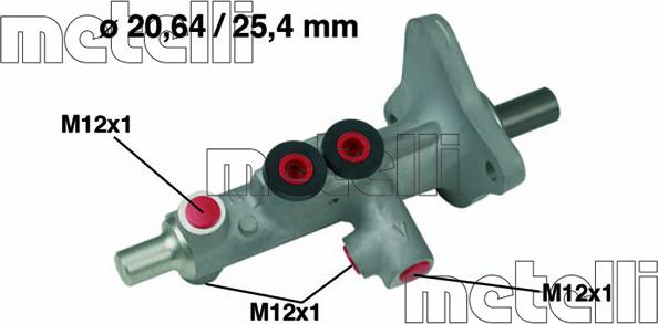 Metelli 05-0628 - Galvenais bremžu cilindrs ps1.lv