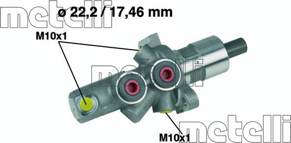 Metelli 05-0175 - Galvenais bremžu cilindrs ps1.lv