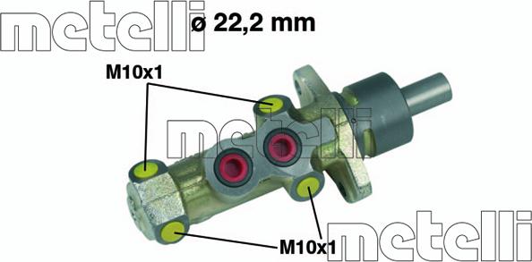 Metelli 05-0233 - Galvenais bremžu cilindrs ps1.lv