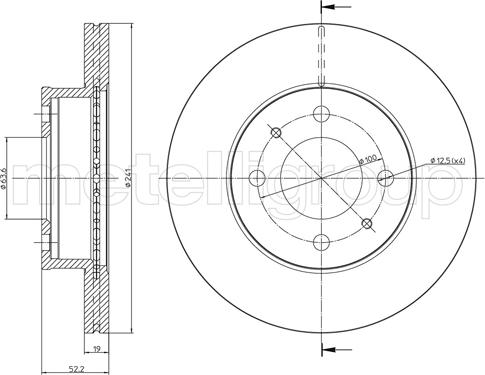 Metelli 23-0955 - Bremžu diski ps1.lv