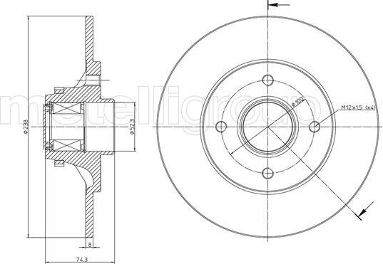 Metelli 23-0516 - Bremžu diski ps1.lv