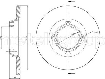 Metelli 23-0536 - Bremžu diski ps1.lv