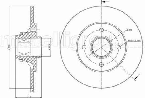 Metelli 23-0537 - Bremžu diski ps1.lv