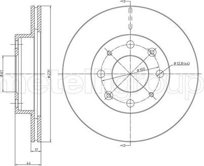 Metelli 23-0176 - Bremžu diski ps1.lv