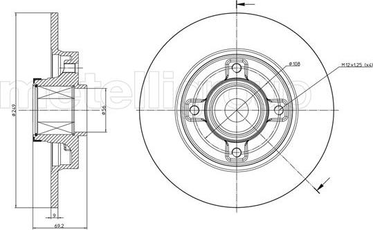 Metelli 23-0878 - Bremžu diski ps1.lv