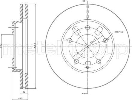 Metelli 23-0347 - Bremžu diski ps1.lv