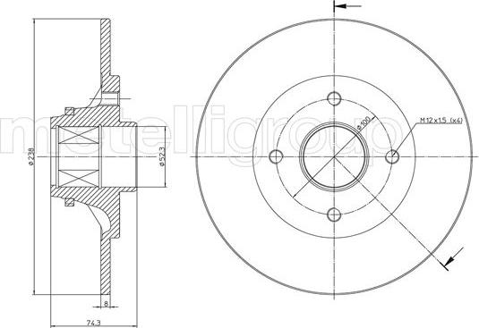 Metelli 23-0384 - Bremžu diski ps1.lv