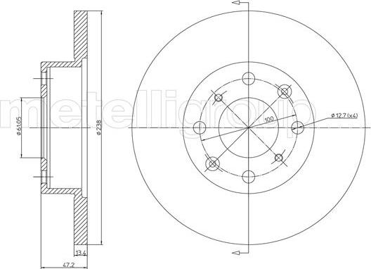 Metelli 23-0268 - Bremžu diski ps1.lv