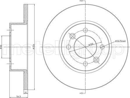 Metelli 23-0218 - Bremžu diski ps1.lv