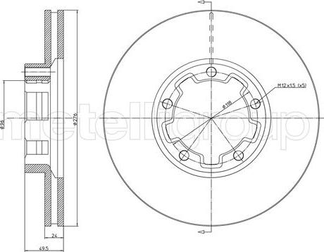 Metelli 23-1557 - Bremžu diski ps1.lv