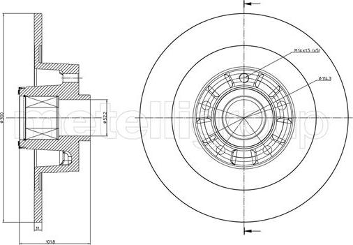 Metelli 23-1168 - Bremžu diski ps1.lv