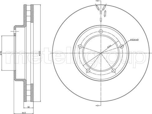 DJ Parts BD1231 - Bremžu diski ps1.lv