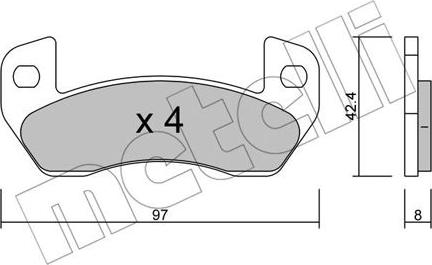 Metelli 22-0925-0 - Bremžu uzliku kompl., Disku bremzes ps1.lv