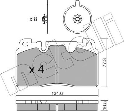 Metelli 22-0979-0-141 - Bremžu uzliku kompl., Disku bremzes ps1.lv