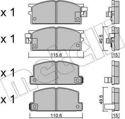 Metelli 22-0466-0 - Bremžu uzliku kompl., Disku bremzes ps1.lv