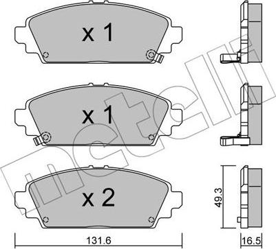 Metelli 22-0463-0 - Bremžu uzliku kompl., Disku bremzes ps1.lv