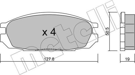 Metelli 22-0409-0 - Bremžu uzliku kompl., Disku bremzes ps1.lv