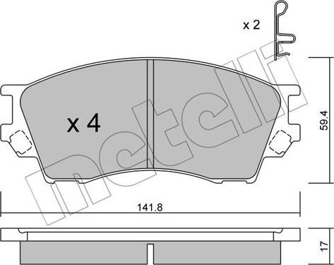 Metelli 22-0473-0 - Bremžu uzliku kompl., Disku bremzes ps1.lv