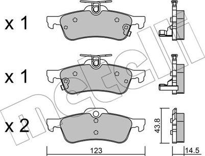 Metelli 22-0556-1 - Bremžu uzliku kompl., Disku bremzes ps1.lv